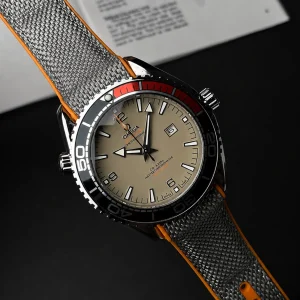Omega Deep Cream Dial Ash Strap